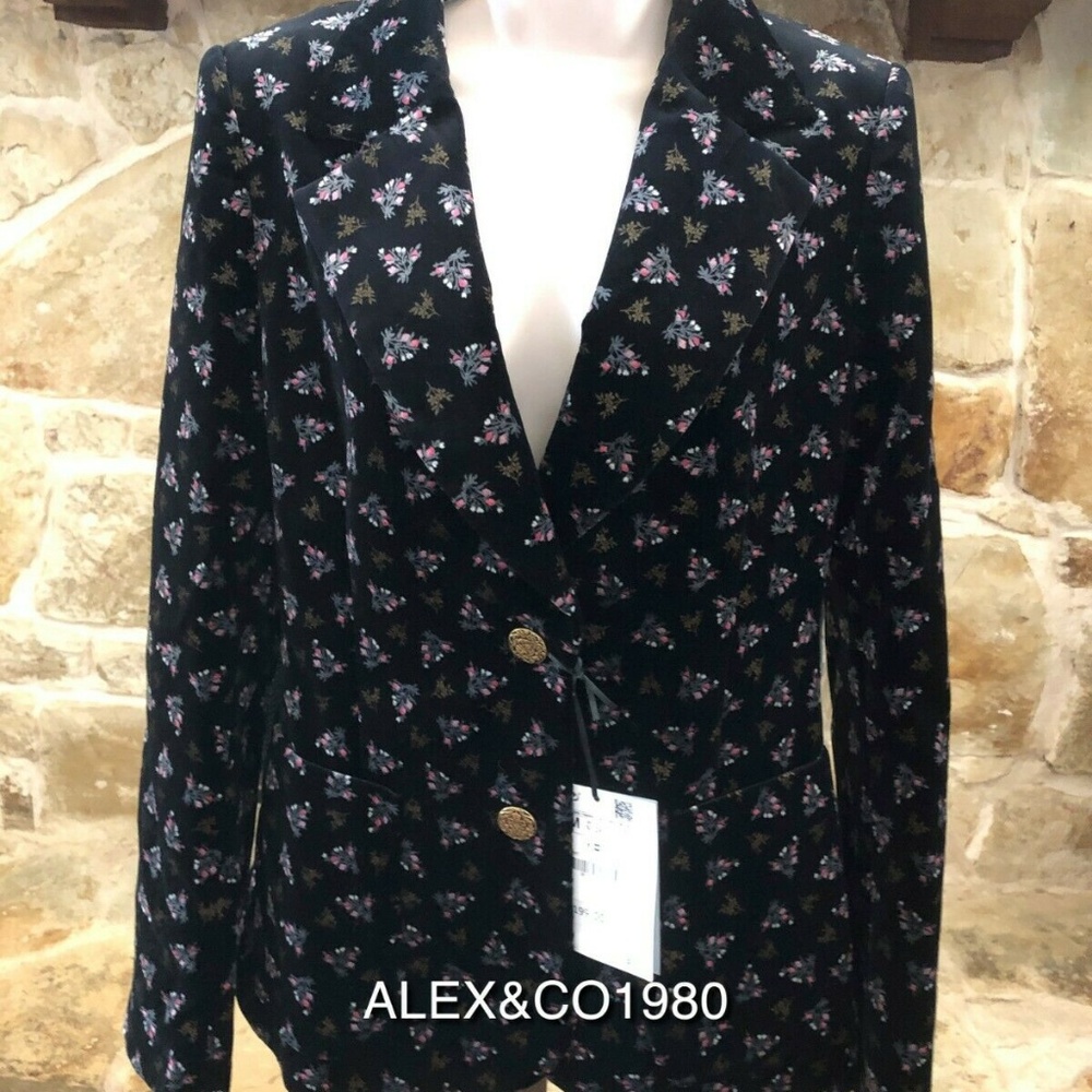 ZARA PRINTED VELVET JACKET BLAZER STUDIO 8705/730 - Picture 5 of 6